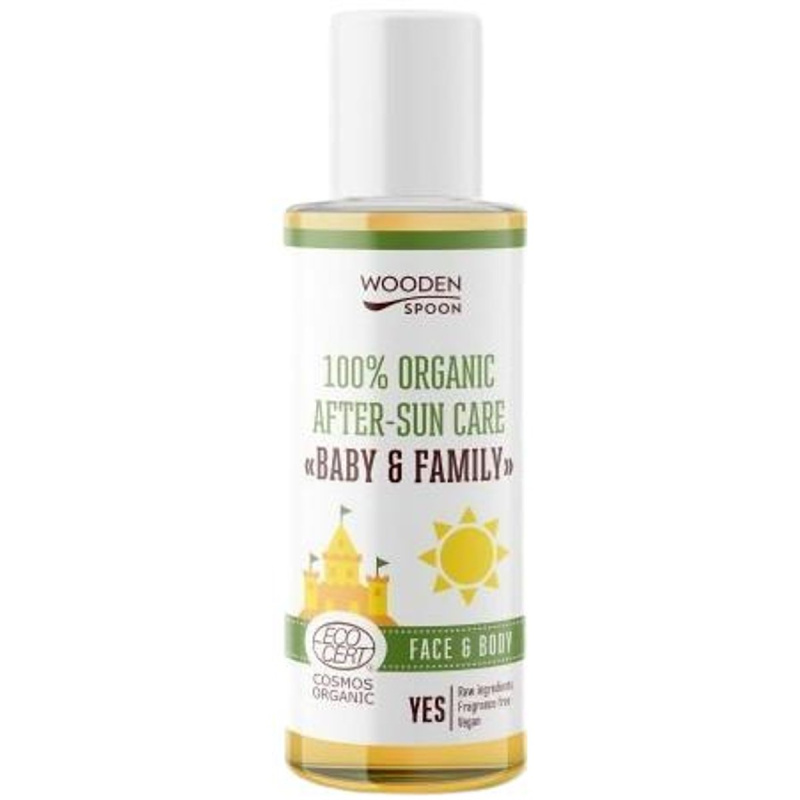 WoodenSpoon Dětský organický olej po opalování Baby & Family, 100 ml