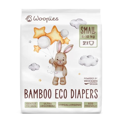 WoodenSpoon Wooden Spoon Woopies dětské EKO pleny SMALL (6-10kg), 32ks