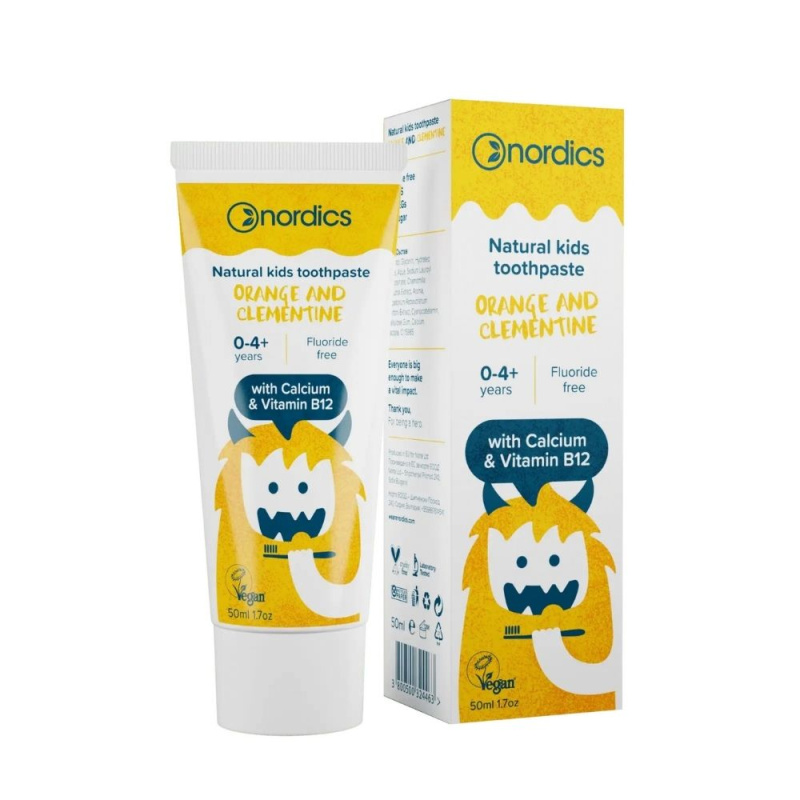 Nordics oral care Dětská přírodní Zubní pasta Pomeranč a klementinky NORDICS 50 ml