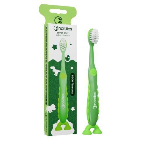 Nordics oral care Nordics Dětský zubní kartáček zelený dino 6900 štětin