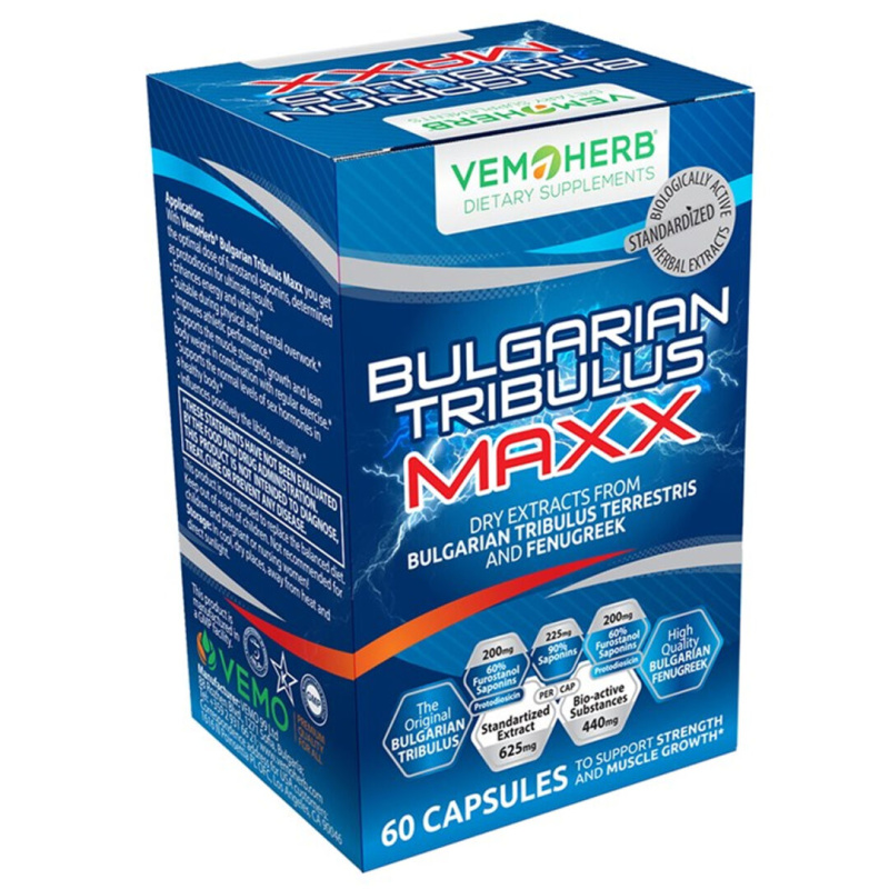 Bulharský Tribulus Terrestris MAXX - 60 kapslí (VEMOHERB)