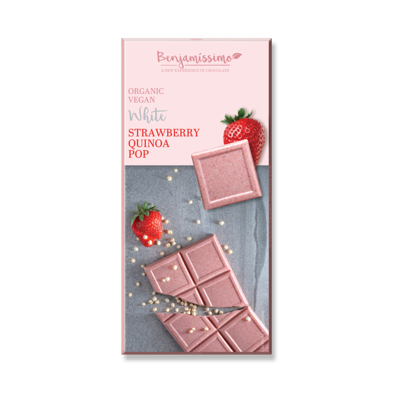 Benjamissimo Čokoláda Jahody a Quinoa,70g, Bio