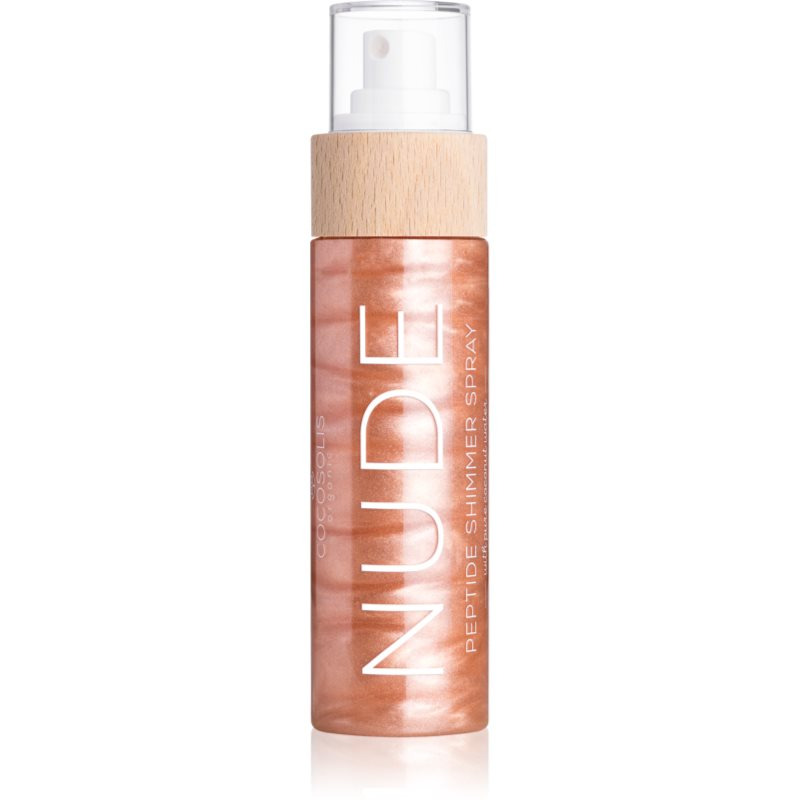 COCOSOLIS Peptide Shimmer Spray NUDE hydratační sprej s rozjasňujícím efektem s vůní malin 100 ml