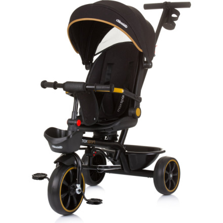 CHIPOLINO Tříkolka se stříškou Max Sport 2v1 Obsidian