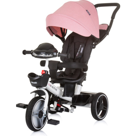 CHIPOLINO Tříkolka se stříškou Be Active 2v1 Pink Linen