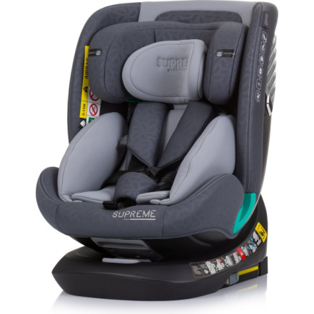 CHIPOLINO Autosedačka Supreme i-Size 40-150cm Isofix 360, Granite