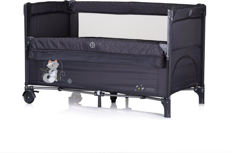 Chipolino cestovní dětská postýlka Relax Anthracite
