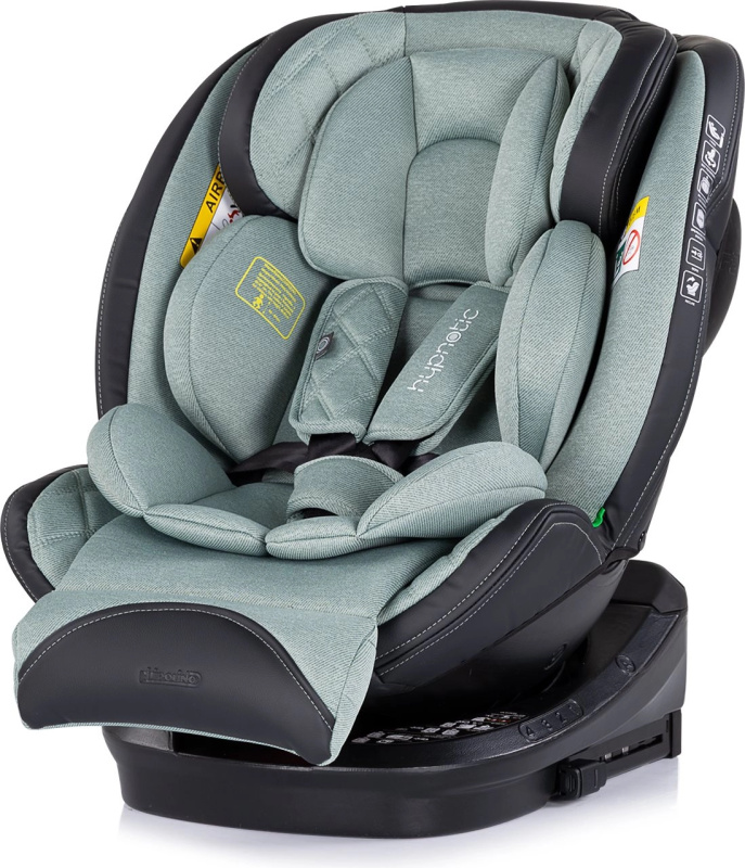Chipolino autosedačka Hypnotic i-Size 40–150 cm s Isofix a otáčením 360° – basil