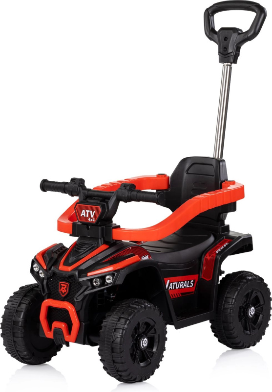 Odrážedlo s vodicí tyčí ATV červené CHIPOLINO