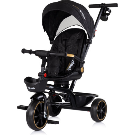 Dětská tříkolka 2v1 se stříškou CHIPOLINO Max Sport Noir