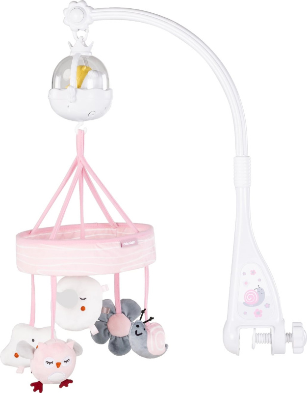 Chipolino hudební kolotoč nad postýlku s projektorem Pink Garden