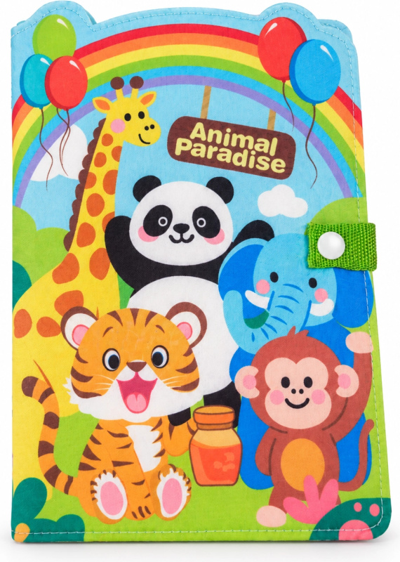 Chipolino textilní vzdělávací knížka Zoo