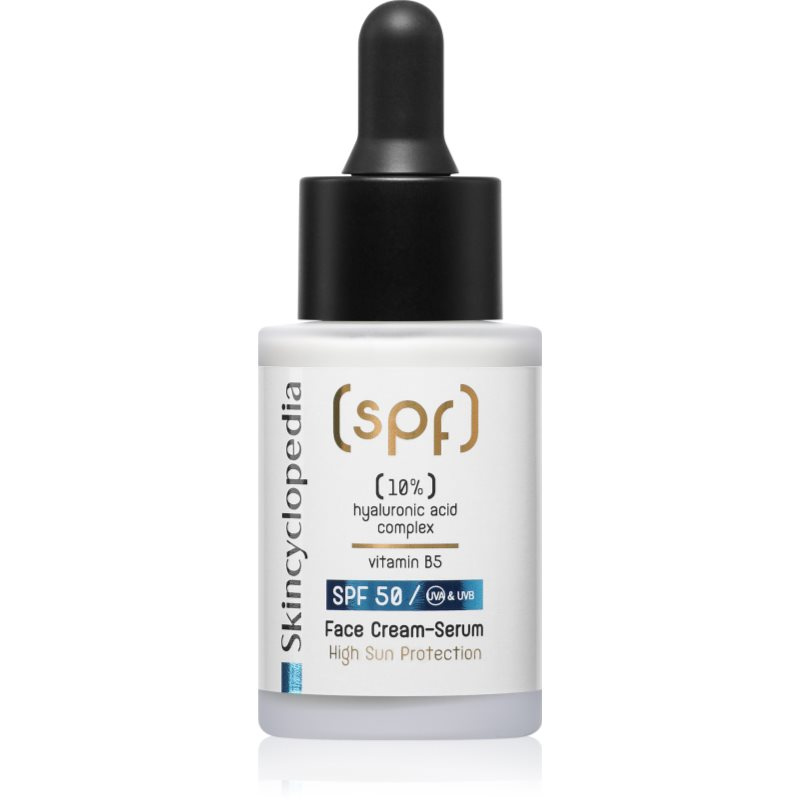 Skincyclopedia 10% Hyaluronic Acid Complex + Vitamin B5 krémové sérum SPF 50 30 ml