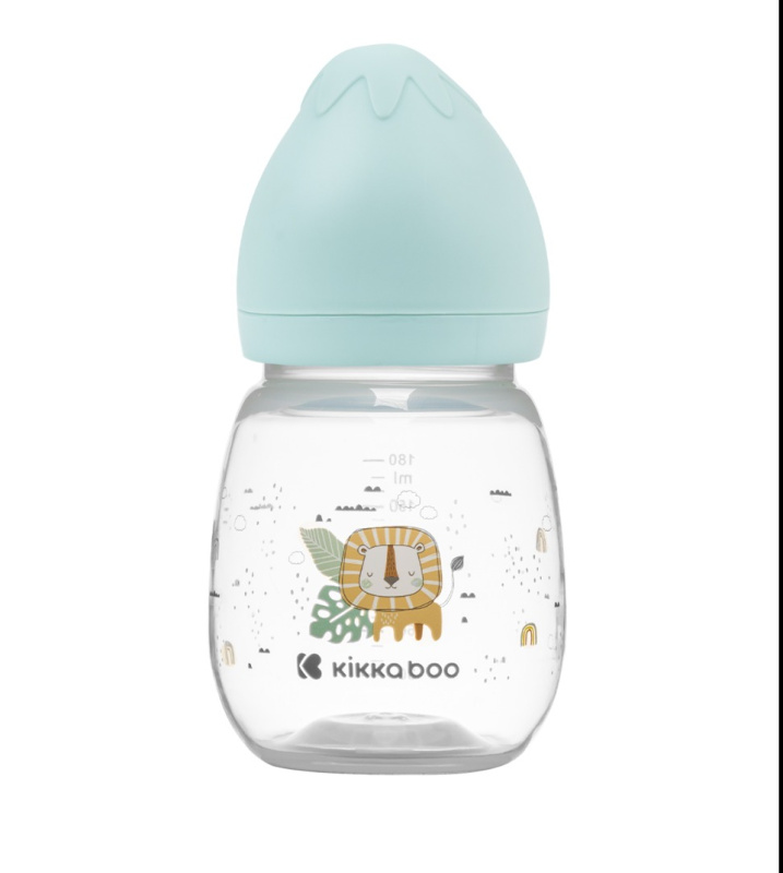 KikkaBoo Kojenecká láhev 180 ml 3m+ Savanna Mint