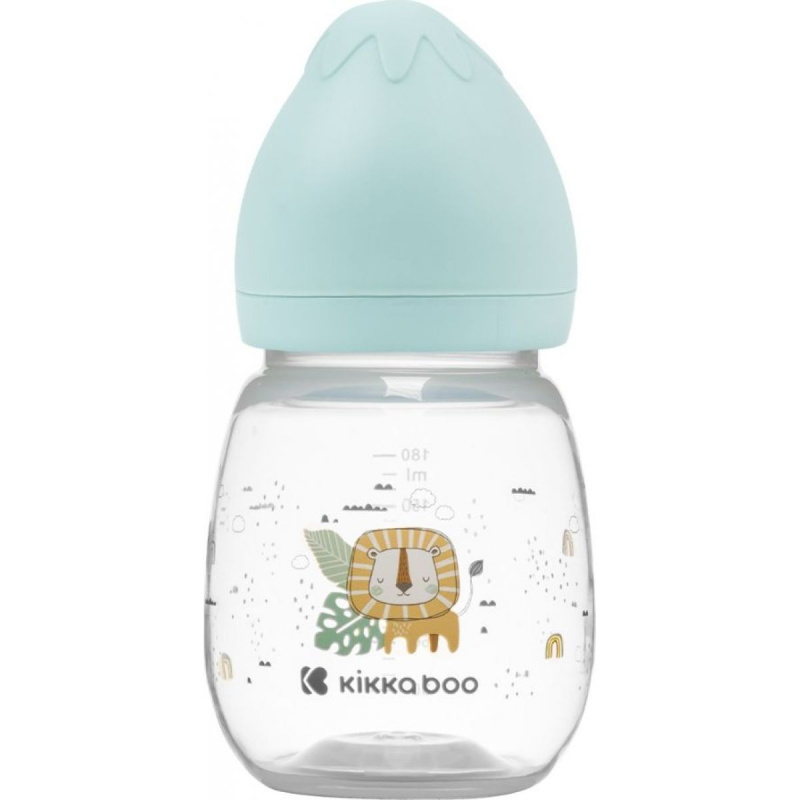 KikkaBoo Kojenecká láhev 180 ml 3m+ Savanna Mint