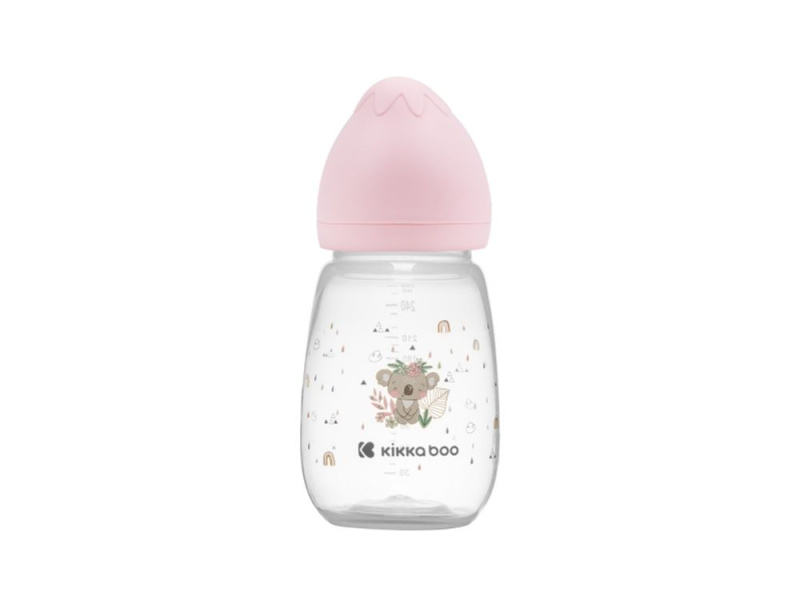 KikkaBoo Kojenecká láhev 3m+ savanna pink 260 ml