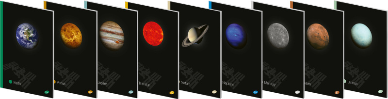 Elisa D00574 poznámkový sešit Planety A5