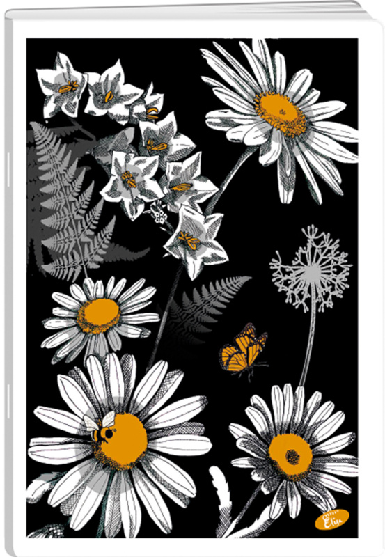 Designový sešit A5 40ls linka Elisa - Květiny - mix 6 motivů