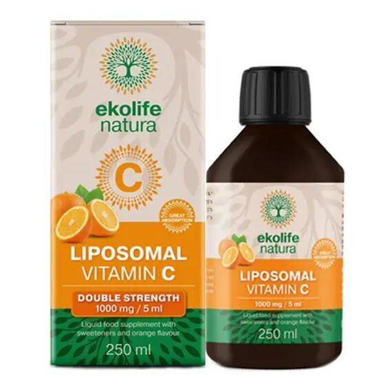 Ekolife Natura Liposomal Vitamin C 1000 mg Pomeranč 250 ml