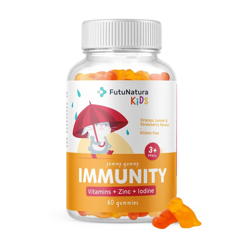 FutuNatura Kids IMMUNITY, Gumové bonbony na podporu imunity pro děti, 60ks
