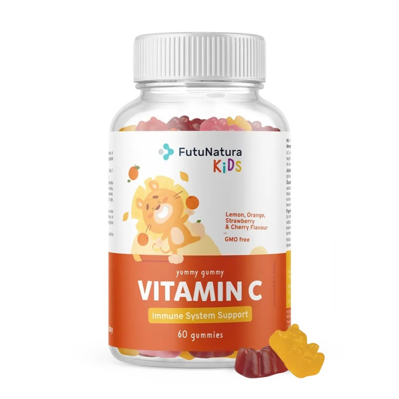FutuNatura Kids VITAMIN C – Gumové bonbony pro děti, 60ks