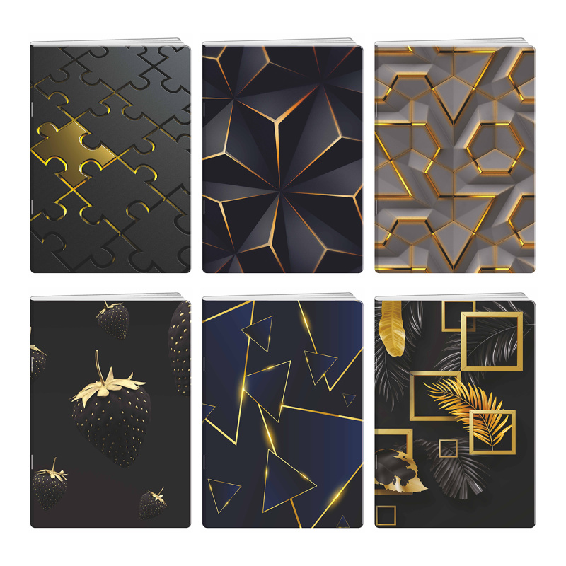 Designový sešit 544 A5 40ls linka 80g Elisa - Elegance, mix 6 motivů