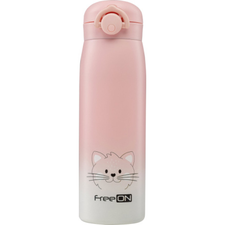 FreeON Termoska nerezová 480 ml - růžová