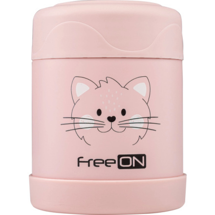 FreeON Termodóza na jídlo nerezová 350 ml - růžová