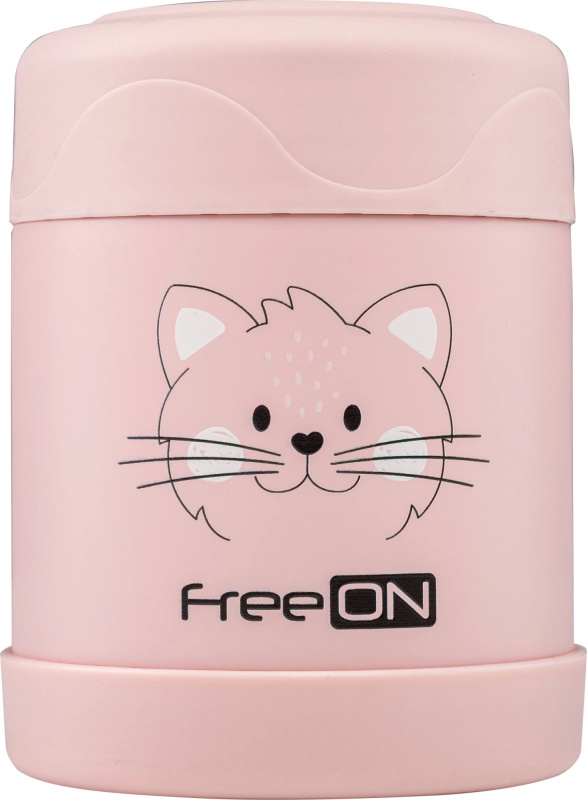 FreeON Termodóza na jídlo nerezová 350 ml - růžová