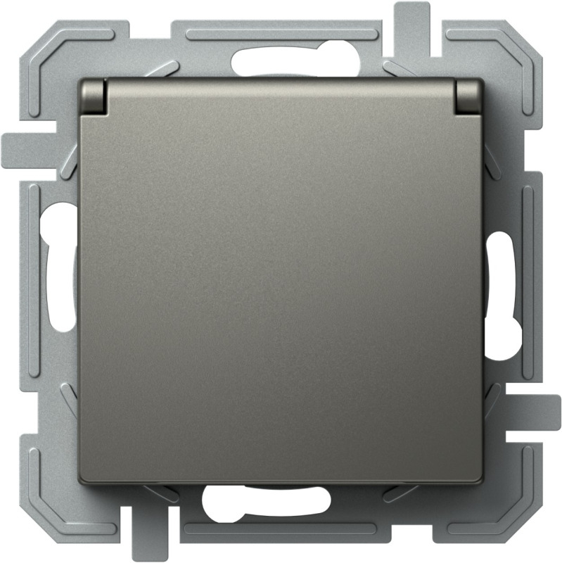 TEM ZÁSUVKA SCHUKO+KRYT 2P+E 16A 250V~ XO TI XO titan