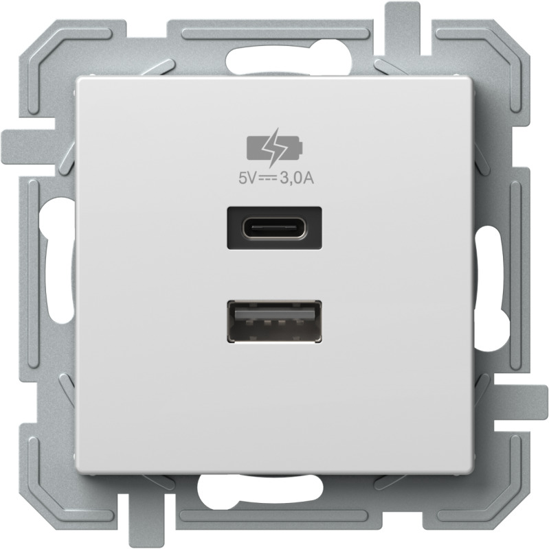 TEM NAPÁJECÍ JEDNOTKA USB, 5 V, 3,0 A PW XO lesklá bílá