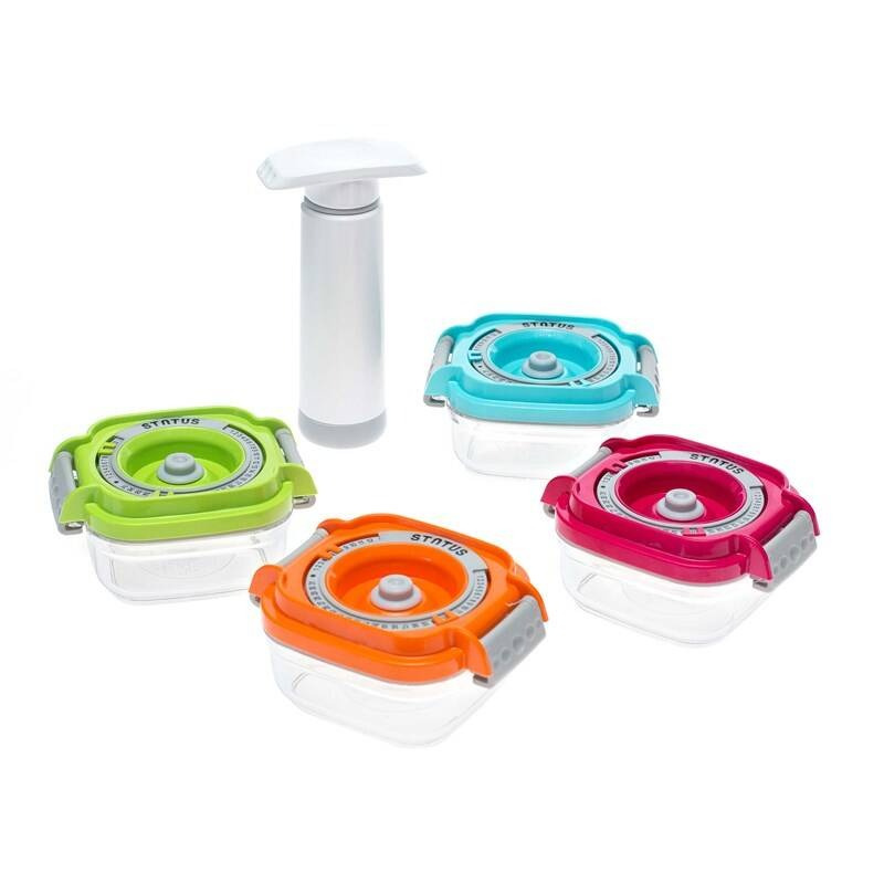 5dílný set vakuových dóz STATUS Tritan Baby 158710, bílá