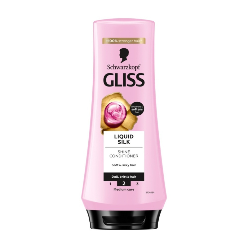 Schwarzkopf Gliss Liquid Silk regenerační balzám pro posílení a lesk vlasů 200 ml