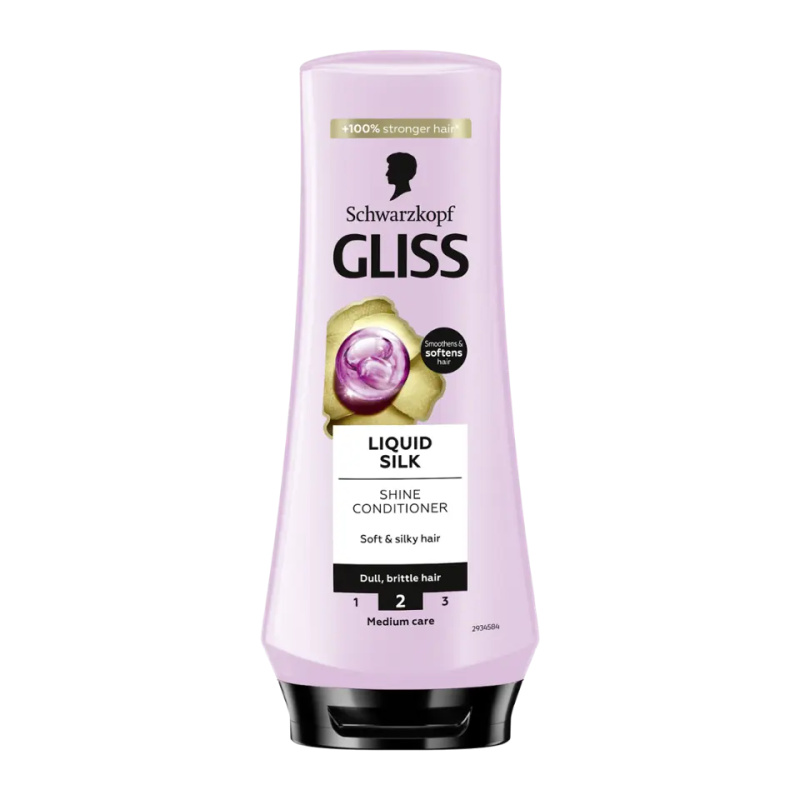 Schwarzkopf Gliss Liquid Silk regenerační balzám pro posílení a lesk vlasů 200 ml