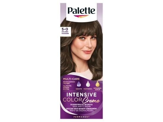 Schwarzkopf Palette Intensive Color Creme permanentní barva na vlasy odstín 5-0 N4 Light Brown 1 ks