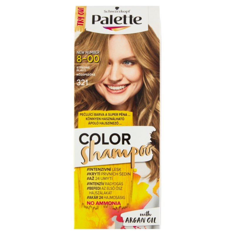 PALETTE COLOR ŠAMPON STŘEDNĚ PLAVÝ 8-00
