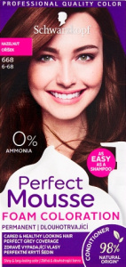 Schwarzkopf Perfect Mousse permanentní barva na vlasy odstín 668 Oříšek 1 ks