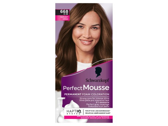 Schwarzkopf Perfect Mousse permanentní barva na vlasy odstín 668 Oříšek 1 ks