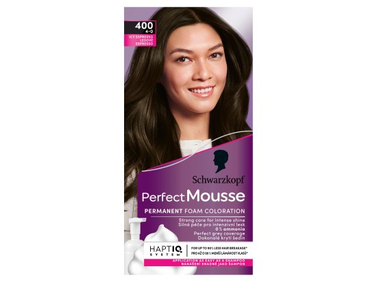 Schwarzkopf Perfect Mousse permanentní barva na vlasy odstín 400 Ledové Espresso 1 ks