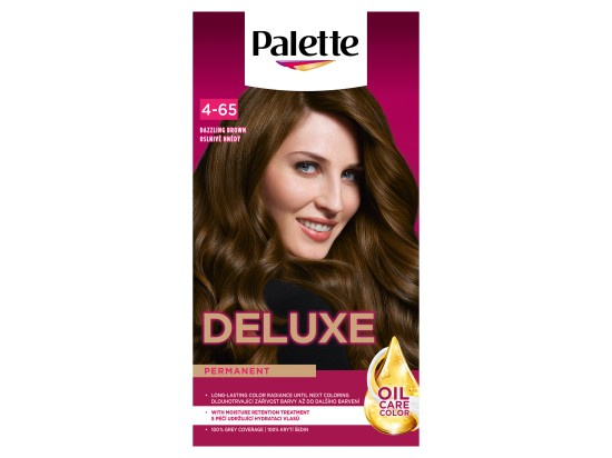 Schwarzkopf Palette Deluxe permanentní barva na vlasy odstín 4-65 Oslnivě hnědý 1 ks