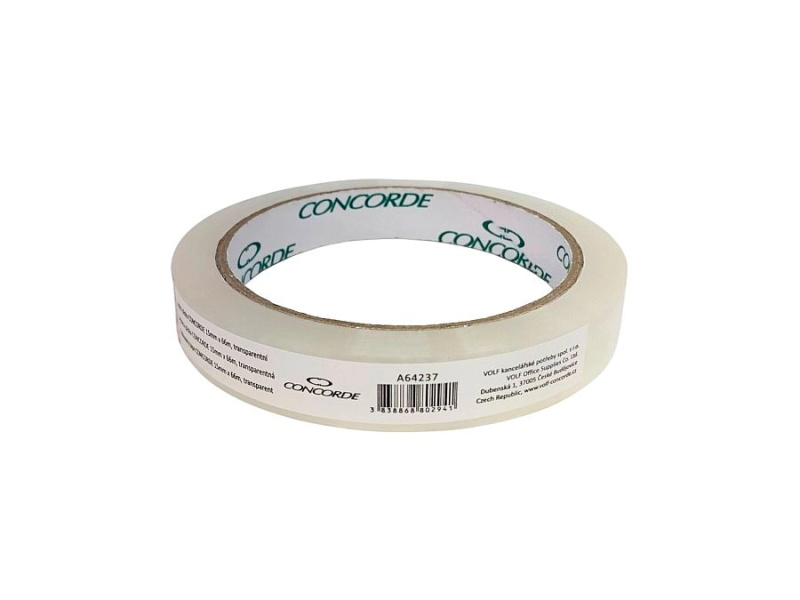 Lepicí páska CONCORDE 15 mm × 66 m, transparentní