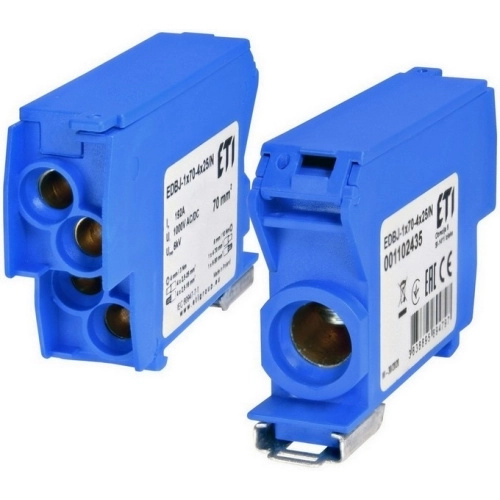 Distribuční blok ETI EDBJ-1x70-4x25/N modrá 001102435