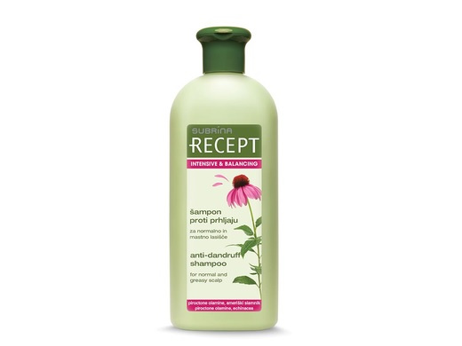 RECEPT Šampon proti lupům 400 ml  (norm.+ mastná)INTEN. + BALAN.  Subrina
