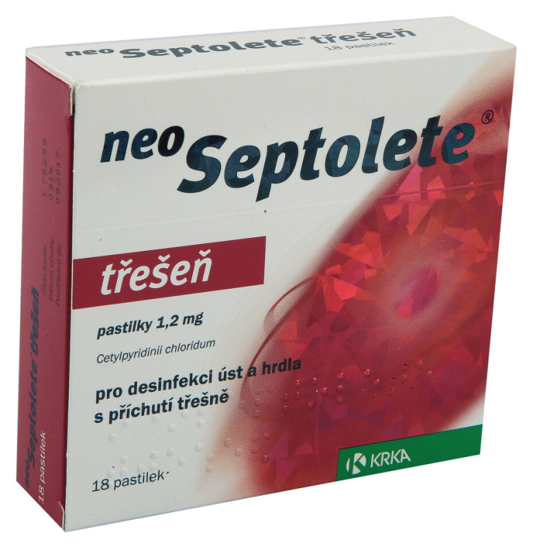 NEOSEPTOLETE Třešeň 1.2 mg 18 pastilek