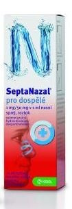 SEPTANAZAL 1 mg/ ml + 50 mg/ ml nosní sprej 10 ml