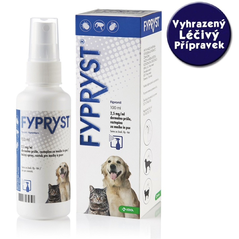 Antiparazitní sprej pro psy a kočky Fypryst sprej 100 ml