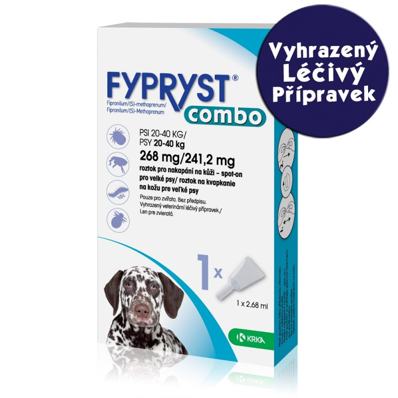 Antiparazitní pipety Fypryst Combo spot-on dog L do 40kg - VLP