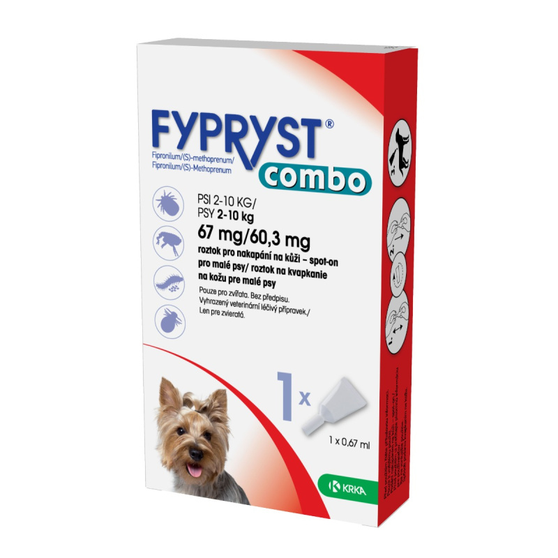 Antiparazitní pipety Fypryst Combo spot-on dog S do 10kg - VLP