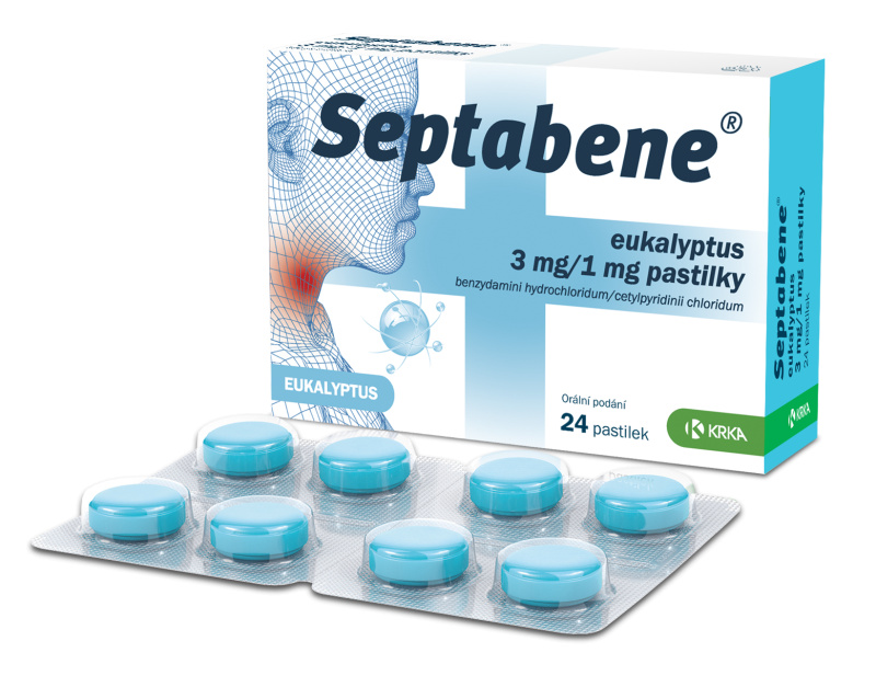 SEPTABENE Eukalyptus 3mg/1mg pastilky 24x3mg/1mg