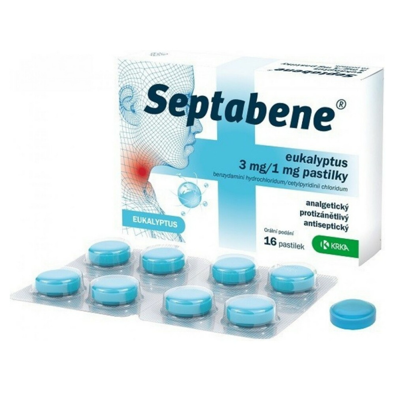 SEPTABENE EUKALYPTUS 3MG/1MG pastilka 16